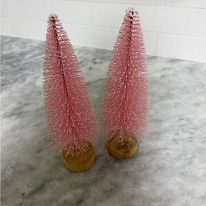 Pink Christmas Tree Decor - Set of 2